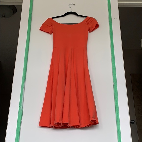 American apparel off shoulder coral swing dress - Picture 3 of 3